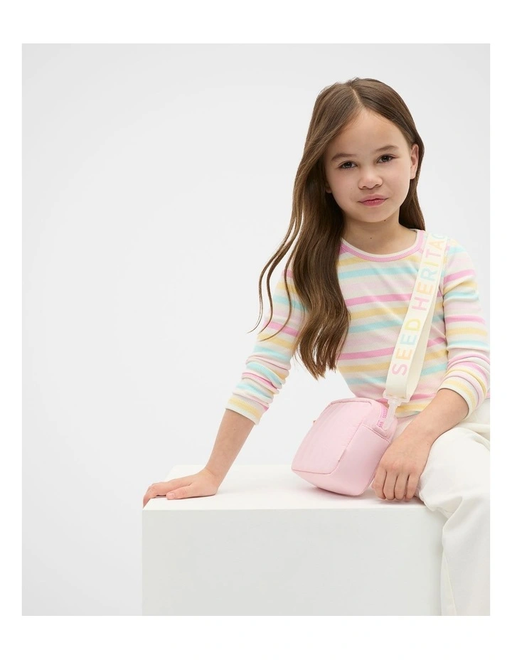 Quilted Nylon Bag in Cherry Blossom image 2