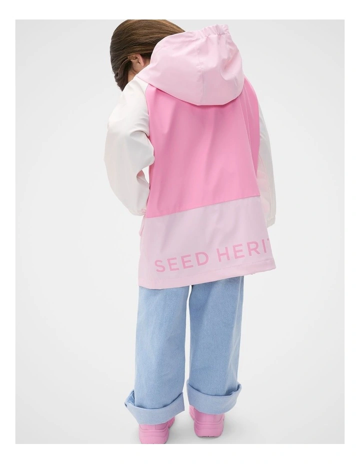 Colourblock Raincoat in Multi image 2