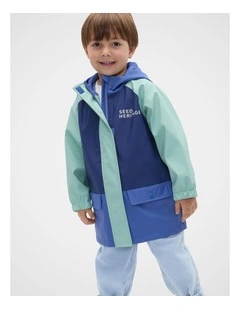 Colourblock Raincoat in Multi