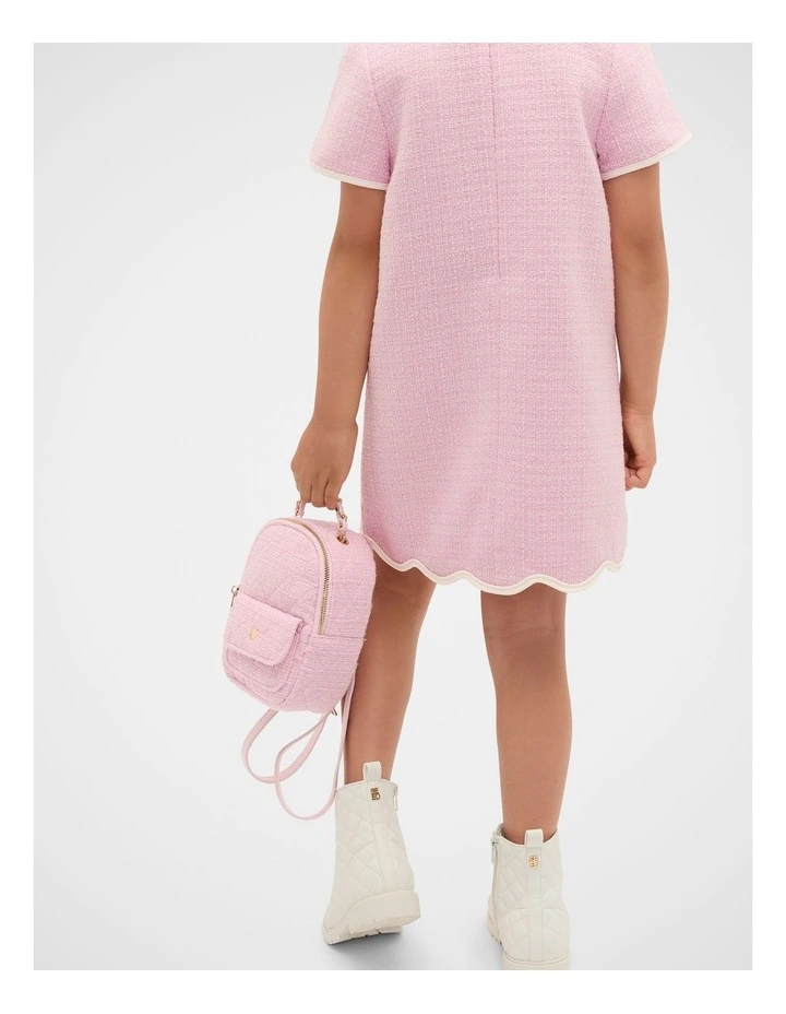 Tweed Mini Backpack in Candy Pink image 2