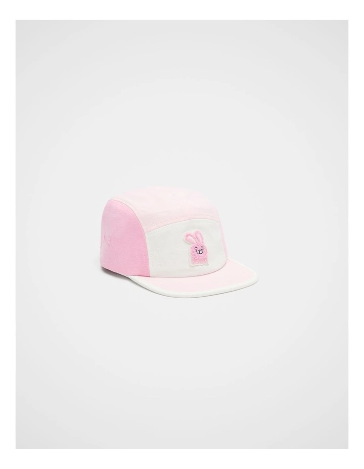 Bunny 5 Panel Cap in Pink Multi image 1