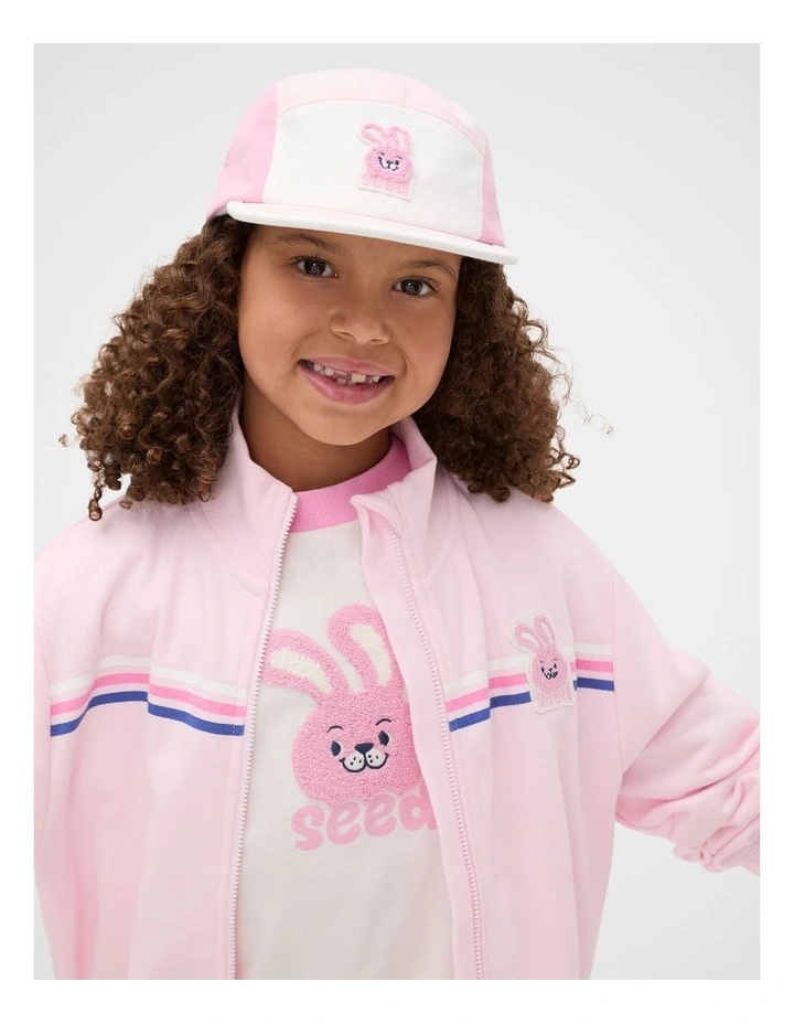 Bunny 5 Panel Cap in Pink Multi image 2