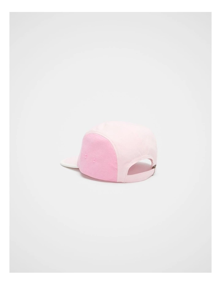 Bunny 5 Panel Cap in Pink Multi image 3