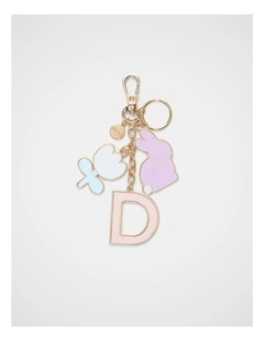 Bunny Initial Keyring - D