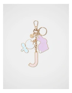 Bunny Initial Keyring - J