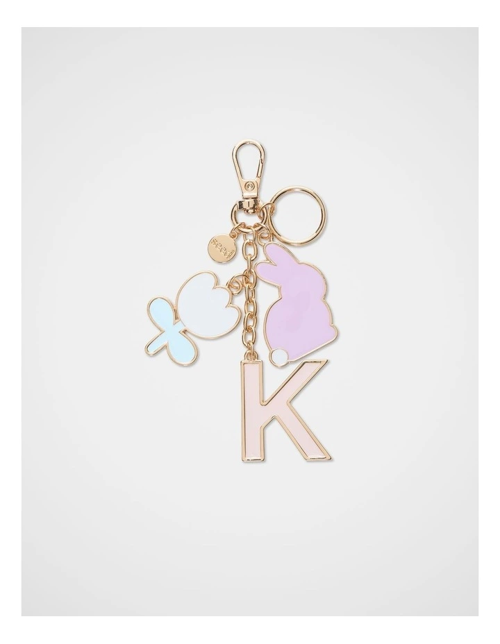 Bunny Initial Keyring - K image 1