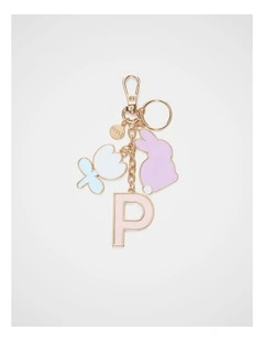 Bunny Initial Keyring - P