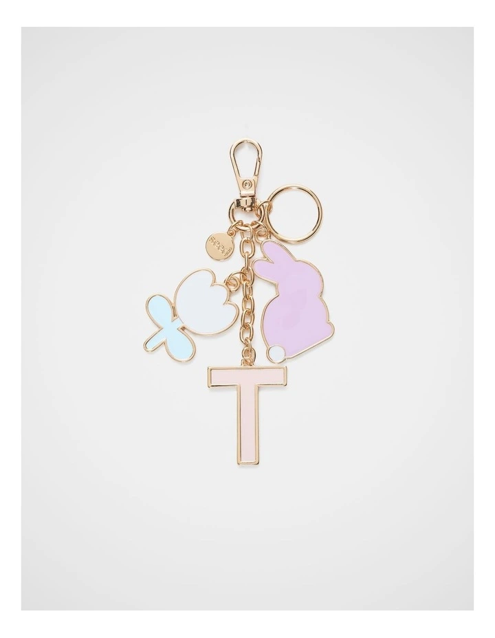 Bunny Initial Keyring - T image 1