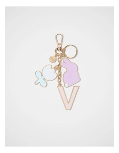 Bunny Initial Keyring - V