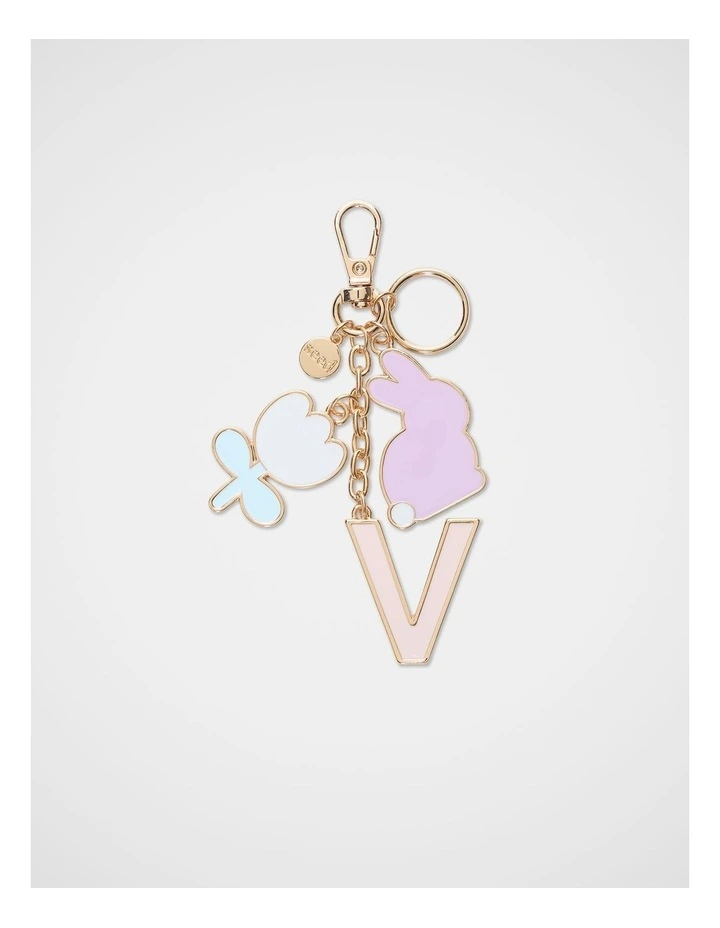 Bunny Initial Keyring - V image 1