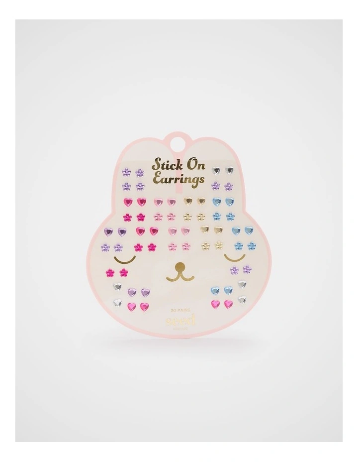 Bunny Stick On Earrings in Multi image 1