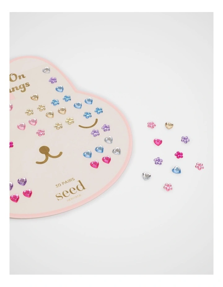 Bunny Stick On Earrings in Multi image 2