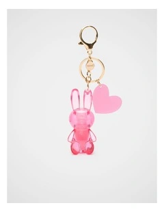 Bunny Lip Gloss Keyring in Pink