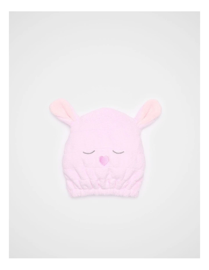 After Bath Beanie Hair Wrap in Pink image 2