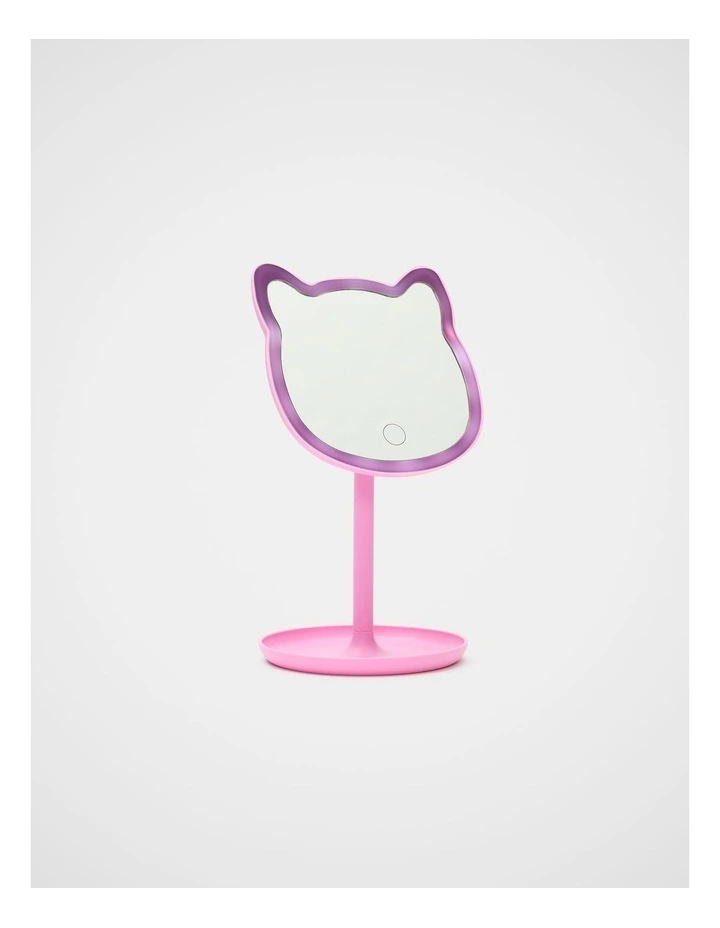 Light Up Cat Mirror in Pink image 1