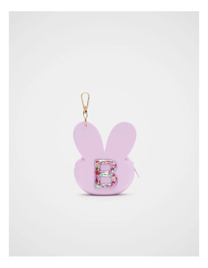 Bunny Silicone Initial Keyring - B image 1