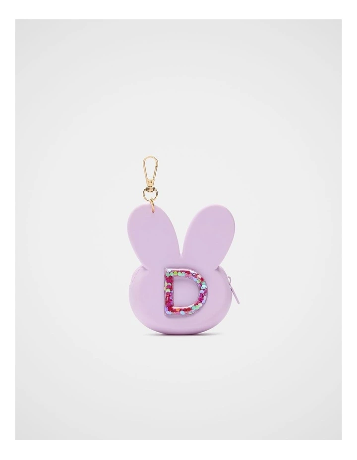 Bunny Silicone Initial Keyring - D image 1