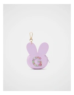 Bunny Silicone Initial Keyring - G