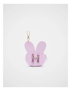 Bunny Silicone Initial Keyring - H