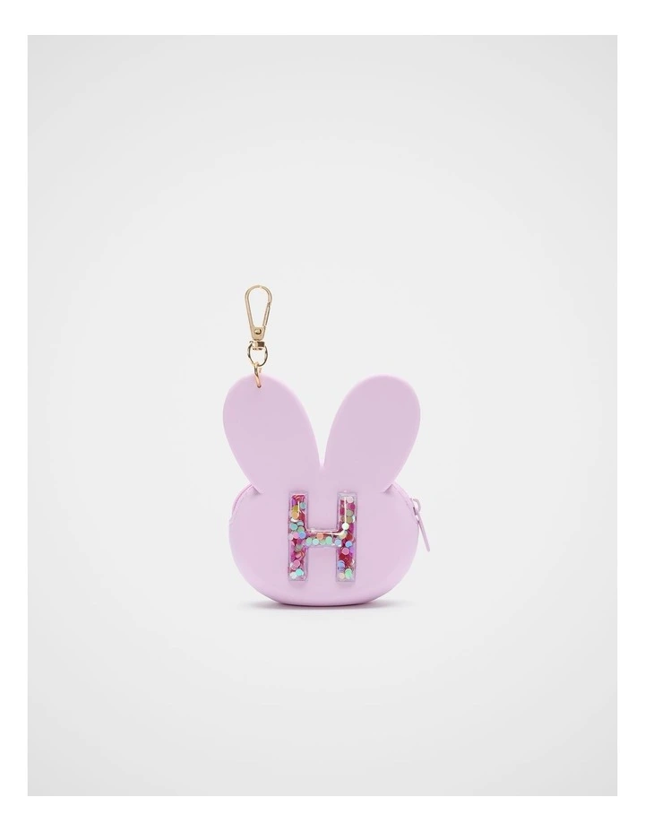 Bunny Silicone Initial Keyring - H image 1
