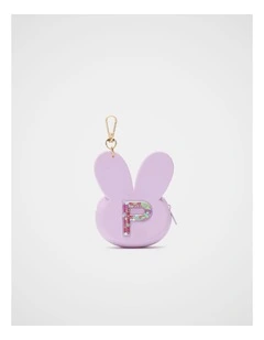 Bunny Silicone Initial Keyring - P