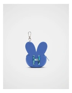 Bunny Silicone Initial Keyring - H