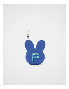 Bunny Silicone Initial Keyring - P