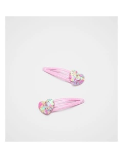 Glitter Confetti Heart Snaps in Multi