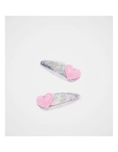 Heart Enclosed Snaps in Candy Pink