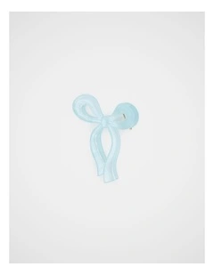 Bow Claw Clip in Aqua Mint