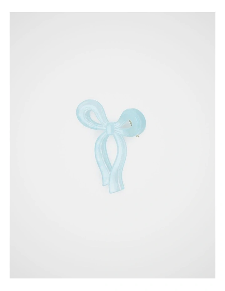 Bow Claw Clip in Aqua Mint image 1