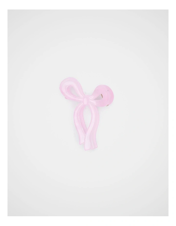 Bow Claw Clip in Candy Pink image 1