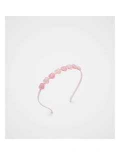 Iridescent Hearts Alice Band in Pink Lemonade