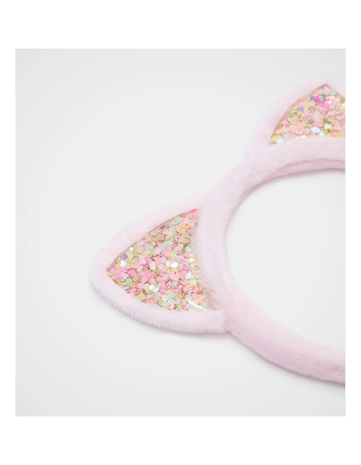 Shaker Fur Ears Headband in Pink Lemonade image 2