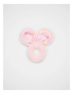 Bunny Ears Heart Scrunchie in Pink Lemonade