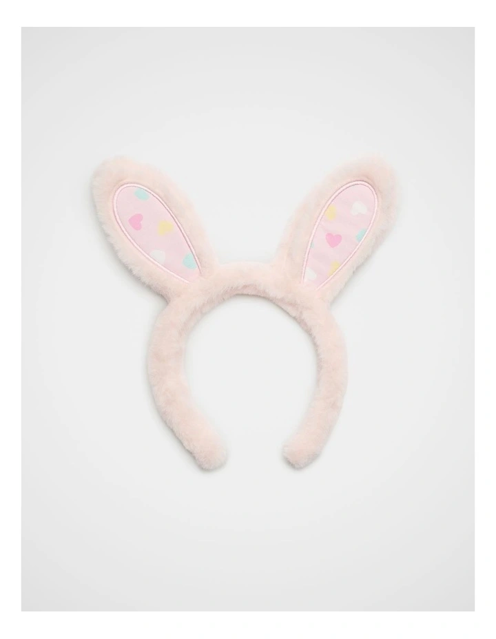 Heart Fur Ears Headband in Pink Lemonade image 1