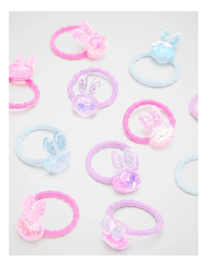 Bunny Hair Elastics in Multi image 2