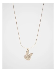 Bunny Jewel Necklace in Gold