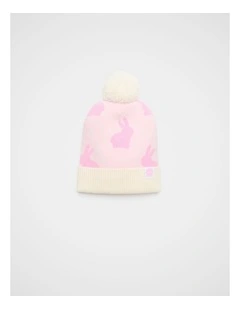 Bunny Beanie in Pink Lemonade