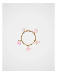 Initial Flower Bracelet - C