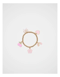 Initial Flower Bracelet - E