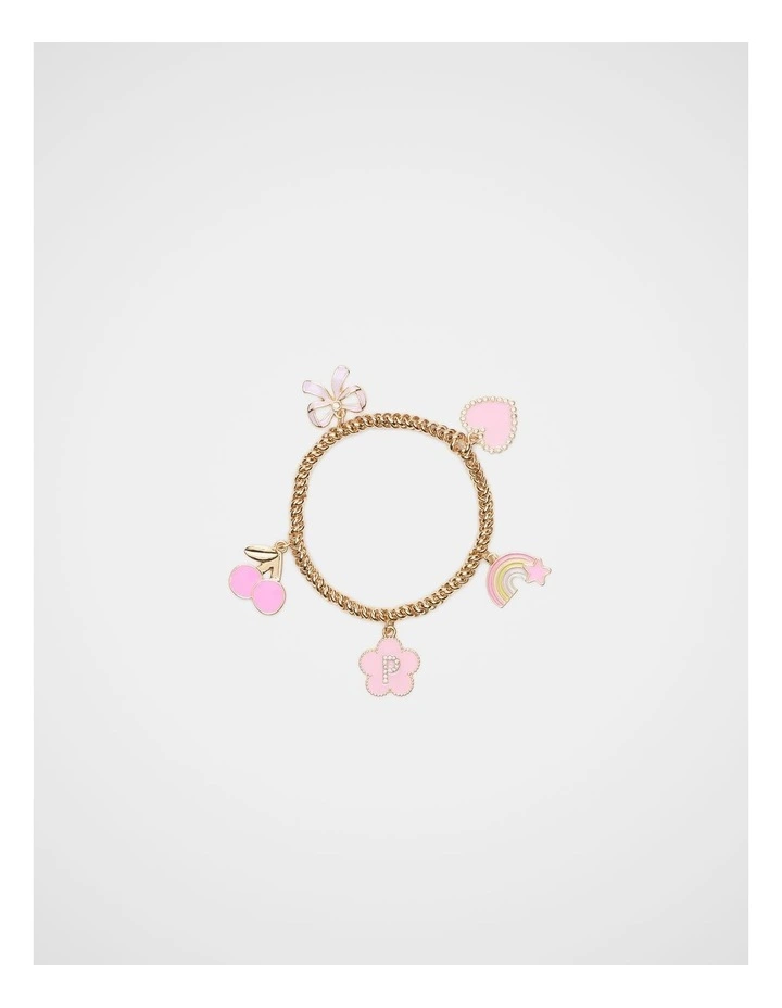 Initial Flower Bracelet - P image 1