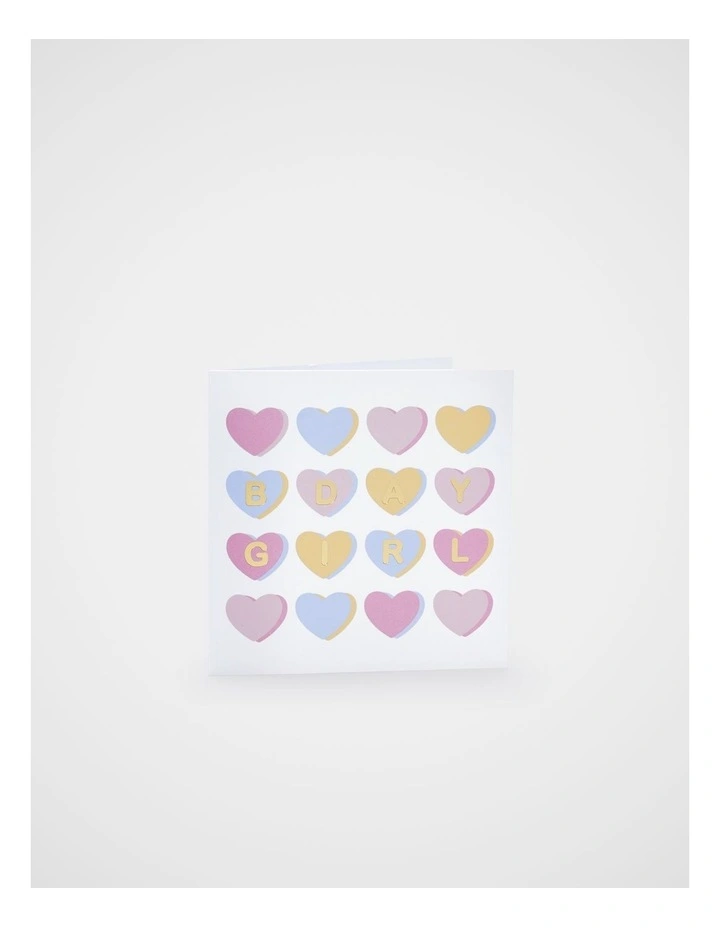 B'day Girl Hearts Card image 1