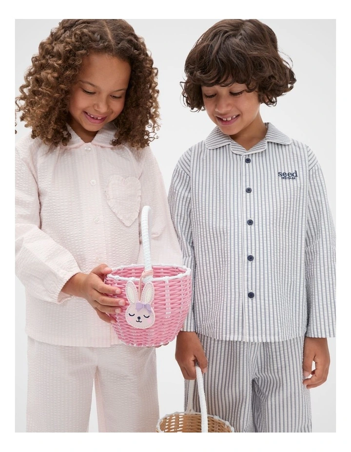 Woven Bunny Basket in Pink Lemonade image 3