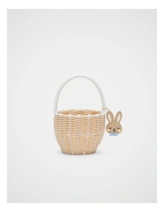 Woven Bunny Basket in Milk Tea