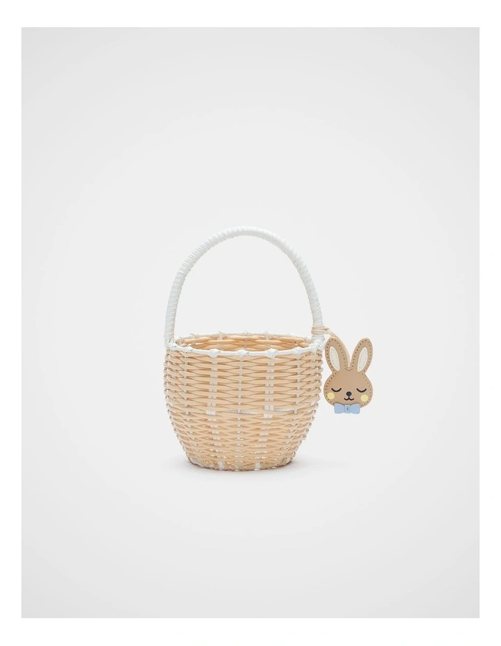 Woven Bunny Basket in Milk Tea image 1