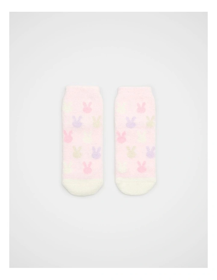 Fluffy Bunny Sock in Pink Lemonade image 1