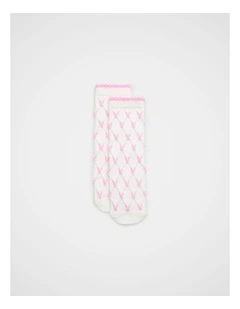 Bunny Yardage Sock in Vanilla