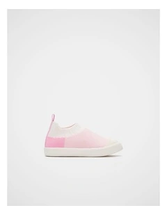Colourblock Knit Sneaker in Candy Pink Multi