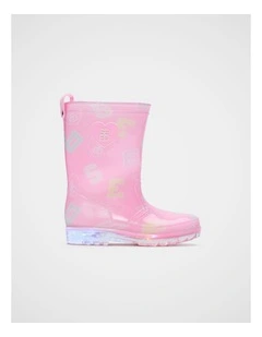 Light Up Gumboot in Candy Pink Multi